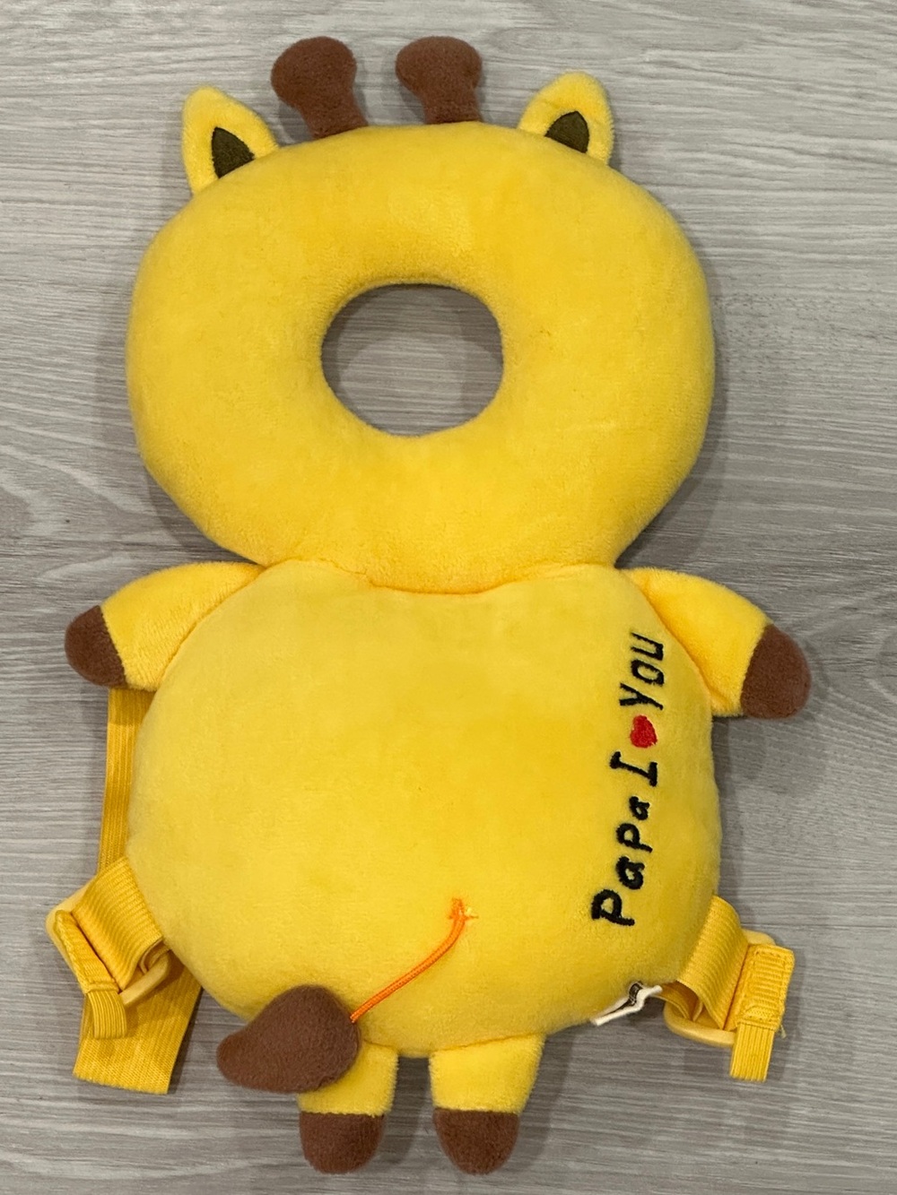 Yellow Giraffe Baby Head Protection for baby learning to walk